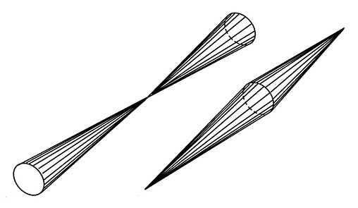 Фигура из двух конусов чертеж