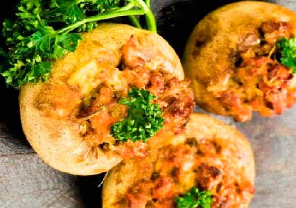 Шампиньоны с луком сыром укропом