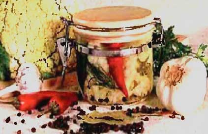 Квашеная капуста с уксусом и чесноком