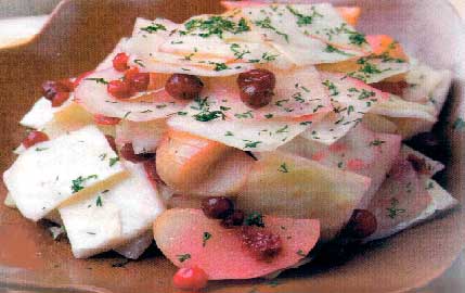 Капуста квашеная с яблоками и бруснрикой