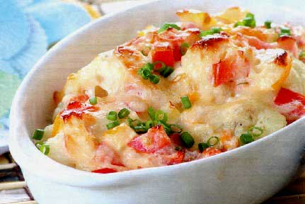 Запеканка из капусты с помидорами