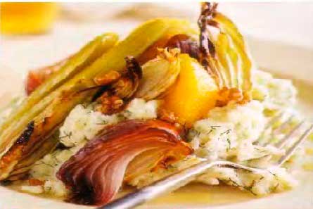 Пюре из картофеля на масле и луке