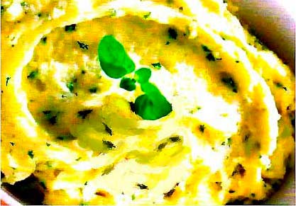 Картофельное пюре на сливках с луком фотография