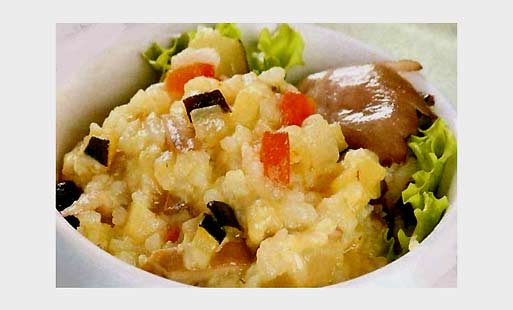 Рис с грибами и кабачками фотография