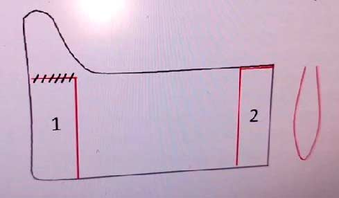 Чертеж изготовления чехла ледобура из старого валенка