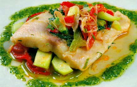 Рыба тушеная с овощами лимоном