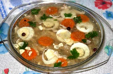 Приготовление желе для заливного с рыбой