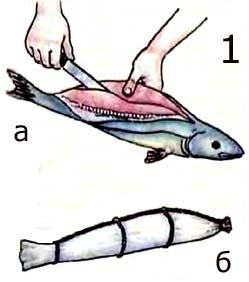 Фаршированная приготовленная в целлофане рыба изображение
