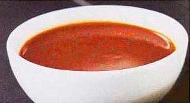 Холодный томатный соус из помидоров с чесноком фотография