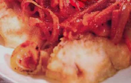 Рыба под маринадом с помидорами и морковью