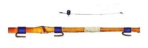 Бамбуковая удочка с боковым кивком для летней ловли на мормышку фотография