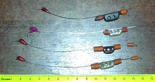 Размеры изготовленных для рыбалки боковых маятниковых кивков фото