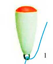 Крепление зимней удочки поплавка в колечке