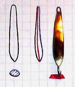 Чертеж зимней отвесной окуневой блесны