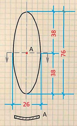 Чертеж для изготовления своими руками блесны для ловли судака