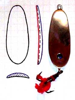Блесна с укороченной проводкой для зимнего блеснения щуки