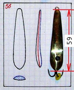 Длина самодельной судаковой отвесной блесны