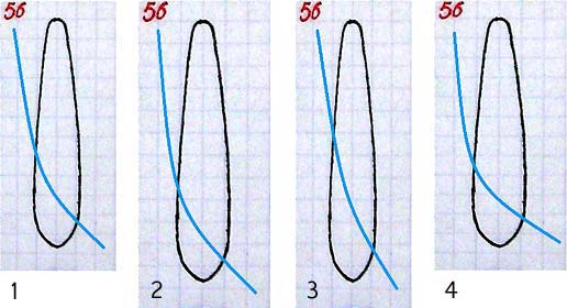 Изменение размеров выкройки лепестка судаковой блесны