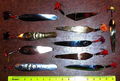 Самодельные судаковые блесны разных размеров