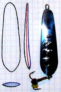 Чертеж выкройки отвесной блесны для ловли щуки зимой