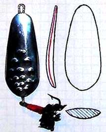 Отвесная шумящая блесна для ловли щуки зимой